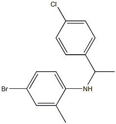 4-bromo-N-[1-(4-chlorophenyl)ethyl]-2-methylaniline Struktur