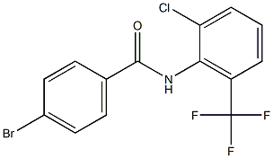 4-bromo-N-[2-chloro-6-(trifluoromethyl)phenyl]benzamide Struktur