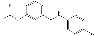 4-bromo-N-{1-[3-(difluoromethoxy)phenyl]ethyl}aniline Struktur