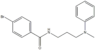 4-bromo-N-{3-[methyl(phenyl)amino]propyl}benzamide Struktur