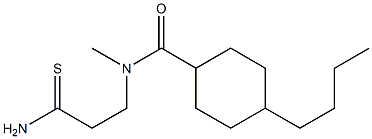 4-butyl-N-(2-carbamothioylethyl)-N-methylcyclohexane-1-carboxamide Struktur