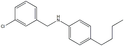 4-butyl-N-[(3-chlorophenyl)methyl]aniline Struktur