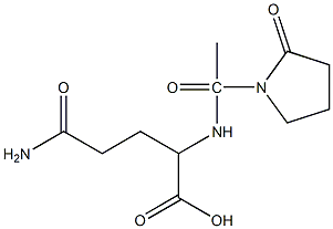 4-carbamoyl-2-[1-(2-oxopyrrolidin-1-yl)acetamido]butanoic acid Struktur