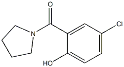 4-chloro-2-(pyrrolidin-1-ylcarbonyl)phenol Struktur