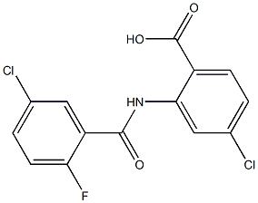 4-chloro-2-[(5-chloro-2-fluorobenzene)amido]benzoic acid Struktur