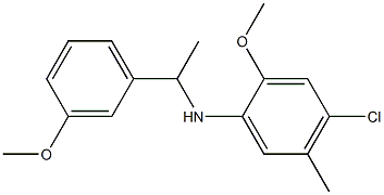 4-chloro-2-methoxy-N-[1-(3-methoxyphenyl)ethyl]-5-methylaniline Struktur