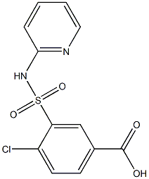 4-chloro-3-(pyridin-2-ylsulfamoyl)benzoic acid Struktur