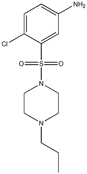 4-chloro-3-[(4-propylpiperazine-1-)sulfonyl]aniline Struktur