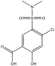 4-chloro-5-[(dimethylamino)sulfonyl]-2-hydroxybenzoic acid Struktur