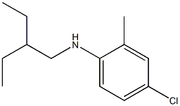 4-chloro-N-(2-ethylbutyl)-2-methylaniline Struktur