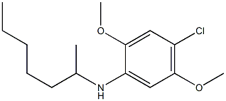 4-chloro-N-(heptan-2-yl)-2,5-dimethoxyaniline Struktur