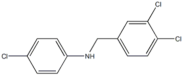 4-chloro-N-[(3,4-dichlorophenyl)methyl]aniline Struktur