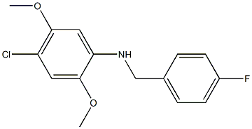 4-chloro-N-[(4-fluorophenyl)methyl]-2,5-dimethoxyaniline Struktur