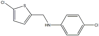 4-chloro-N-[(5-chlorothiophen-2-yl)methyl]aniline Struktur