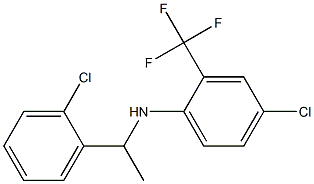 4-chloro-N-[1-(2-chlorophenyl)ethyl]-2-(trifluoromethyl)aniline Struktur