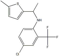 4-chloro-N-[1-(5-methylthiophen-2-yl)ethyl]-2-(trifluoromethyl)aniline Struktur