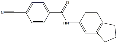 4-cyano-N-(2,3-dihydro-1H-inden-5-yl)benzamide Struktur