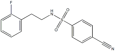 4-cyano-N-[2-(2-fluorophenyl)ethyl]benzene-1-sulfonamide Struktur