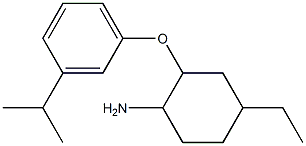 4-ethyl-2-[3-(propan-2-yl)phenoxy]cyclohexan-1-amine Struktur