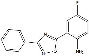 4-fluoro-2-(3-phenyl-1,2,4-oxadiazol-5-yl)aniline Struktur