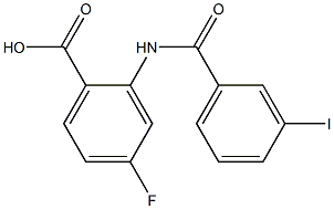 4-fluoro-2-[(3-iodobenzene)amido]benzoic acid Struktur