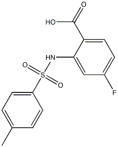 4-fluoro-2-[(4-methylbenzene)sulfonamido]benzoic acid Struktur