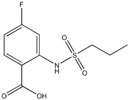 4-fluoro-2-[(propylsulfonyl)amino]benzoic acid Struktur