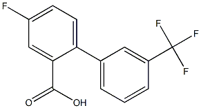 4-fluoro-3'-(trifluoromethyl)-1,1'-biphenyl-2-carboxylic acid Struktur