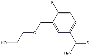 4-fluoro-3-[(2-hydroxyethoxy)methyl]benzene-1-carbothioamide Struktur