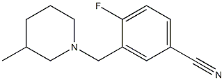 4-fluoro-3-[(3-methylpiperidin-1-yl)methyl]benzonitrile Struktur