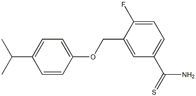 4-fluoro-3-[4-(propan-2-yl)phenoxymethyl]benzene-1-carbothioamide Struktur