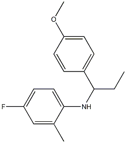 4-fluoro-N-[1-(4-methoxyphenyl)propyl]-2-methylaniline Struktur