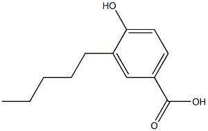 4-hydroxy-3-pentylbenzoic acid Struktur