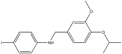 4-iodo-N-{[3-methoxy-4-(propan-2-yloxy)phenyl]methyl}aniline Struktur