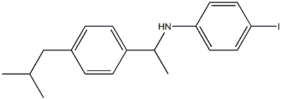 4-iodo-N-{1-[4-(2-methylpropyl)phenyl]ethyl}aniline Struktur