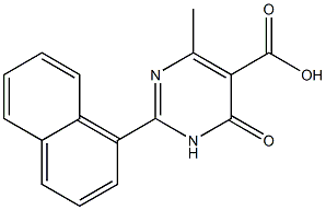 4-methyl-2-(1-naphthyl)-6-oxo-1,6-dihydropyrimidine-5-carboxylic acid Struktur