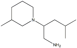 4-methyl-2-(3-methylpiperidin-1-yl)pentan-1-amine Struktur