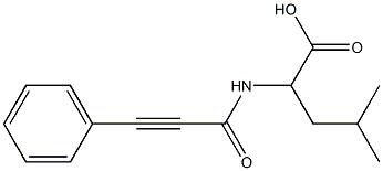 4-methyl-2-[(3-phenylprop-2-ynoyl)amino]pentanoic acid Struktur