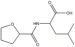 4-methyl-2-[(tetrahydrofuran-2-ylcarbonyl)amino]pentanoic acid Struktur