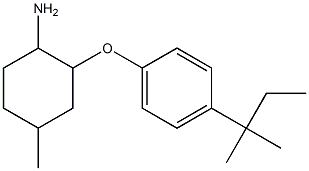 4-methyl-2-[4-(2-methylbutan-2-yl)phenoxy]cyclohexan-1-amine Struktur