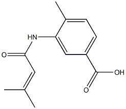 4-methyl-3-(3-methylbut-2-enamido)benzoic acid Struktur