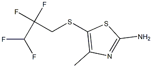 4-methyl-5-[(2,2,3,3-tetrafluoropropyl)sulfanyl]-1,3-thiazol-2-amine Struktur