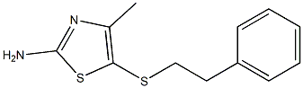 4-methyl-5-[(2-phenylethyl)sulfanyl]-1,3-thiazol-2-amine Struktur