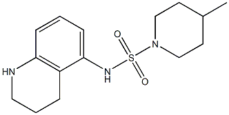 4-methyl-N-(1,2,3,4-tetrahydroquinolin-5-yl)piperidine-1-sulfonamide Struktur