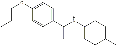 4-methyl-N-[1-(4-propoxyphenyl)ethyl]cyclohexan-1-amine Struktur