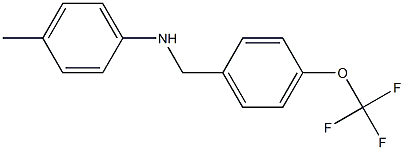 4-methyl-N-{[4-(trifluoromethoxy)phenyl]methyl}aniline Struktur