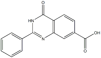 4-oxo-2-phenyl-3,4-dihydroquinazoline-7-carboxylic acid Struktur