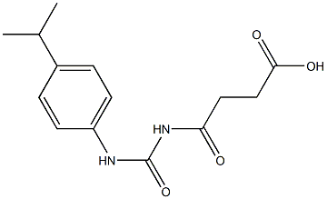 4-oxo-4-({[4-(propan-2-yl)phenyl]carbamoyl}amino)butanoic acid Struktur