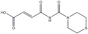 4-oxo-4-(thiomorpholin-4-ylcarbonylamino)but-2-enoic acid Struktur