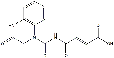 4-oxo-4-[(3-oxo-1,2,3,4-tetrahydroquinoxalin-1-yl)carbonylamino]but-2-enoic acid Struktur